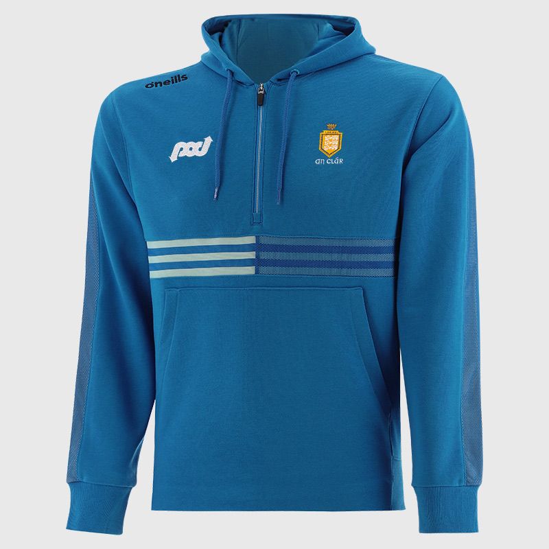 Blue / Black Clare GAA Men's Nepal Fleece Half Zip Hoodie from O’Neills. 
