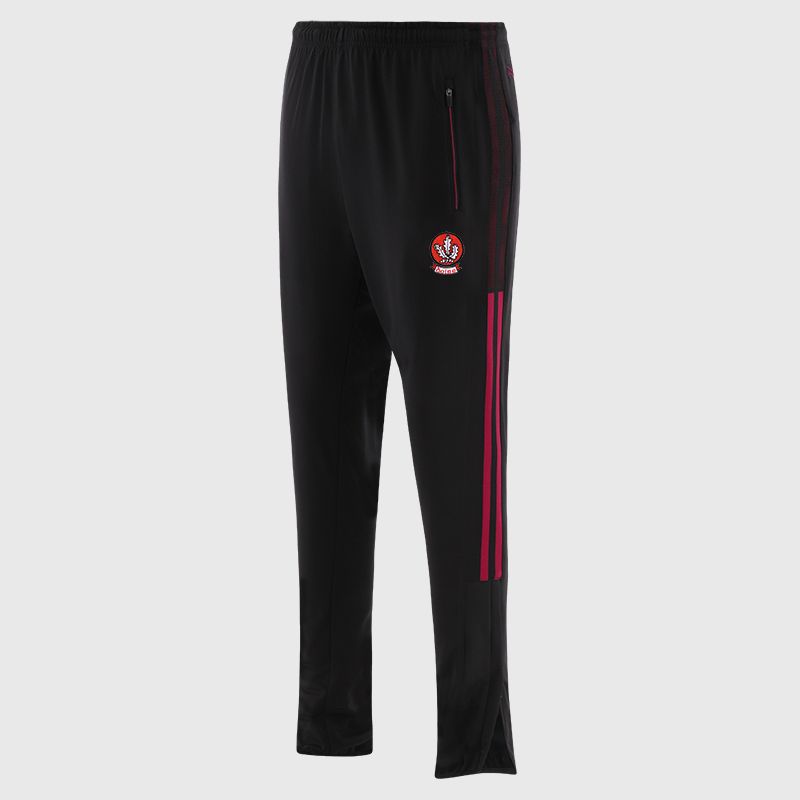 Derry GAA Men's Nepal Brushed Skinny Tracksuit Bottoms from O’Neills with elasticated waistband, 2 zipped pockets and outer leg zips.