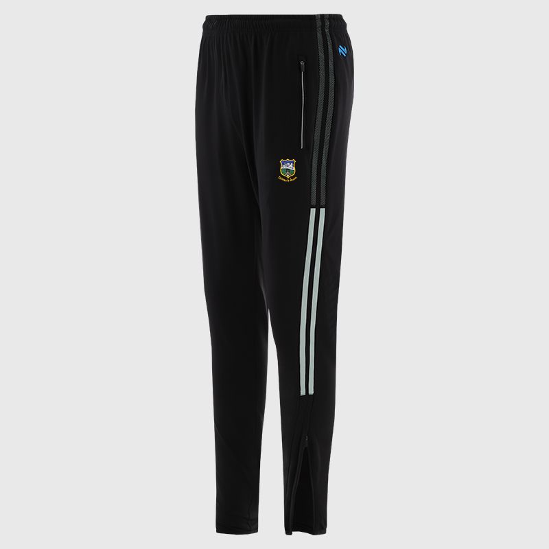 Tipperary GAA Kids' Nepal Brushed Skinny Tracksuit Bottoms from O’Neills with elasticated waistband, 2 zipped pockets and outer leg zips.