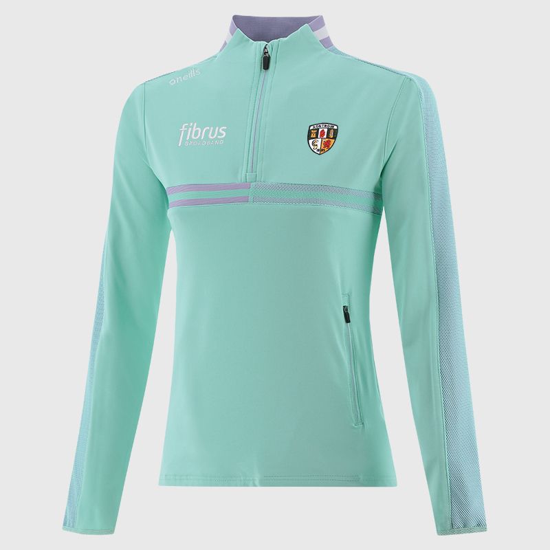 Green Antrim GAA Women's Nepal Brushed Half Zip Top from O'Neills
