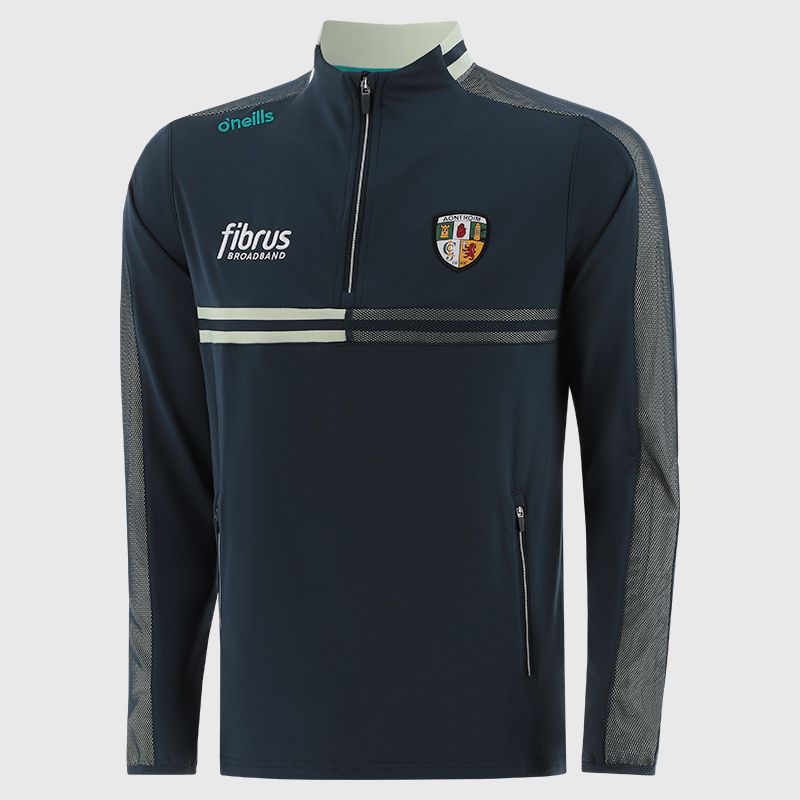 O’Neills Antrim GAA Men's Nepal Brushed Half Zip Navy.