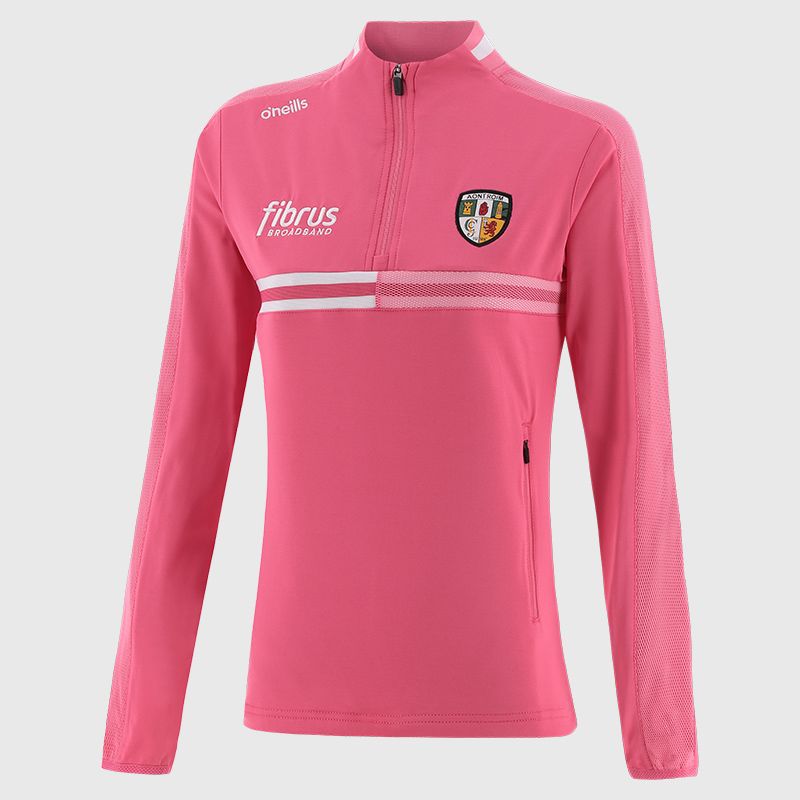 Pink Antrim GAA Kids' Nepal Brushed Half Zip from O’Neills