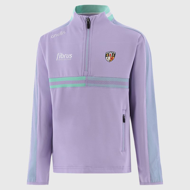 Purple Antrim GAA Kids' Nepal Brushed Half Zip Top from O'Neills
