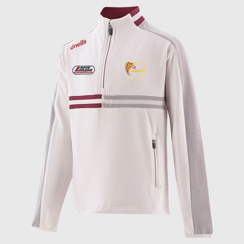 Beige Carlow GAA Kids' Nepal Brushed Half Zip Top from O'Neills