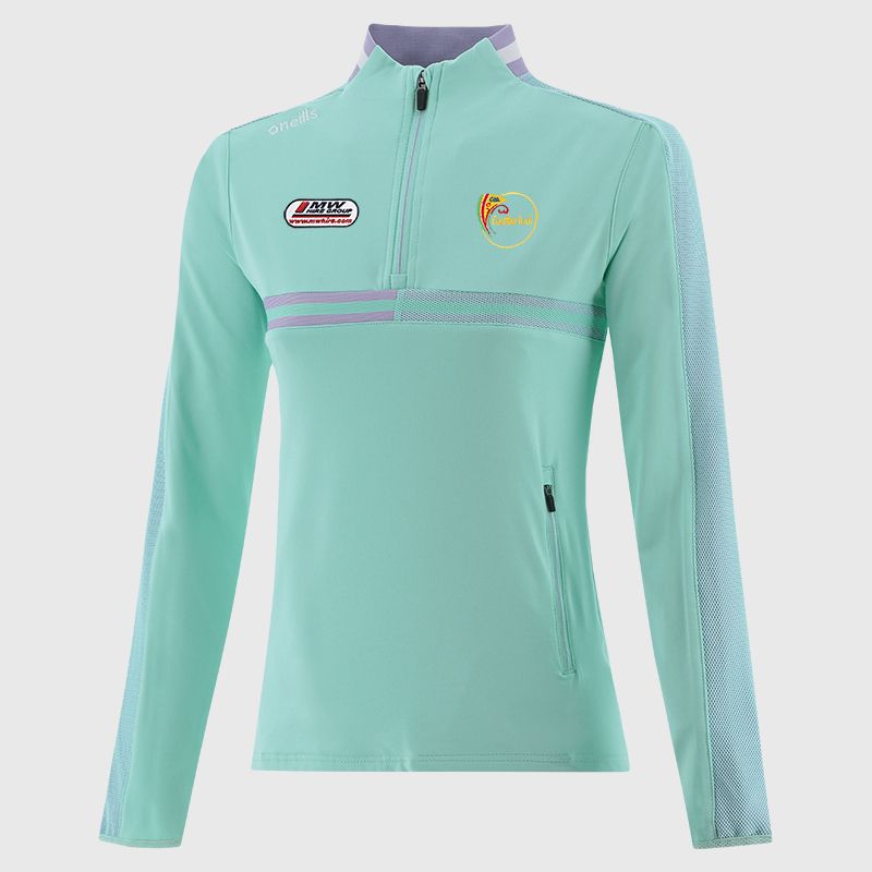 Green Carlow GAA Women's Nepal Brushed Half Zip Top from O'Neills