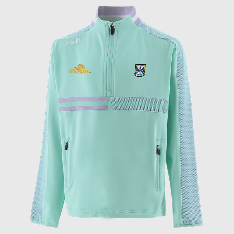 Green Cavan GAA Kids' Nepal Brushed Half Zip Top from O'Neills