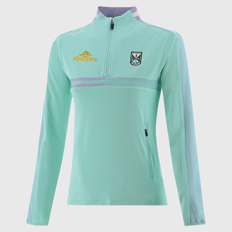 Green Cavan GAA Women's Nepal Brushed Half Zip Top from O'Neills