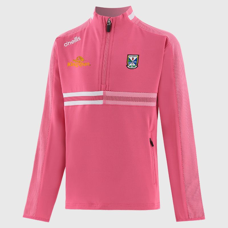 Pink Cavan GAA Kids' Nepal Brushed Half Zip Top from O'Neills