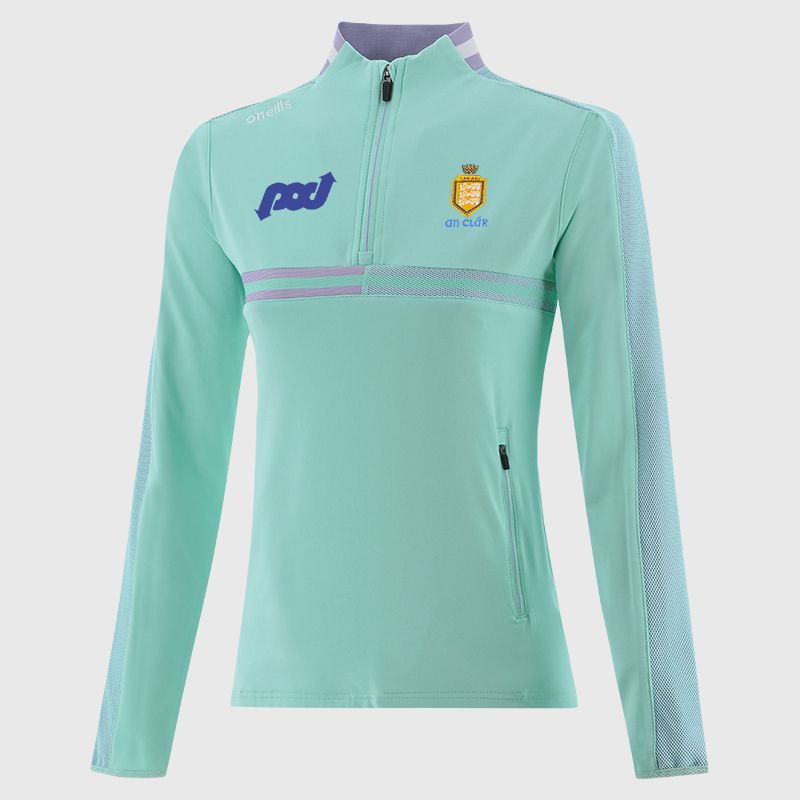 Green Clare GAA Women's Nepal Brushed Half Zip Top from O'Neills