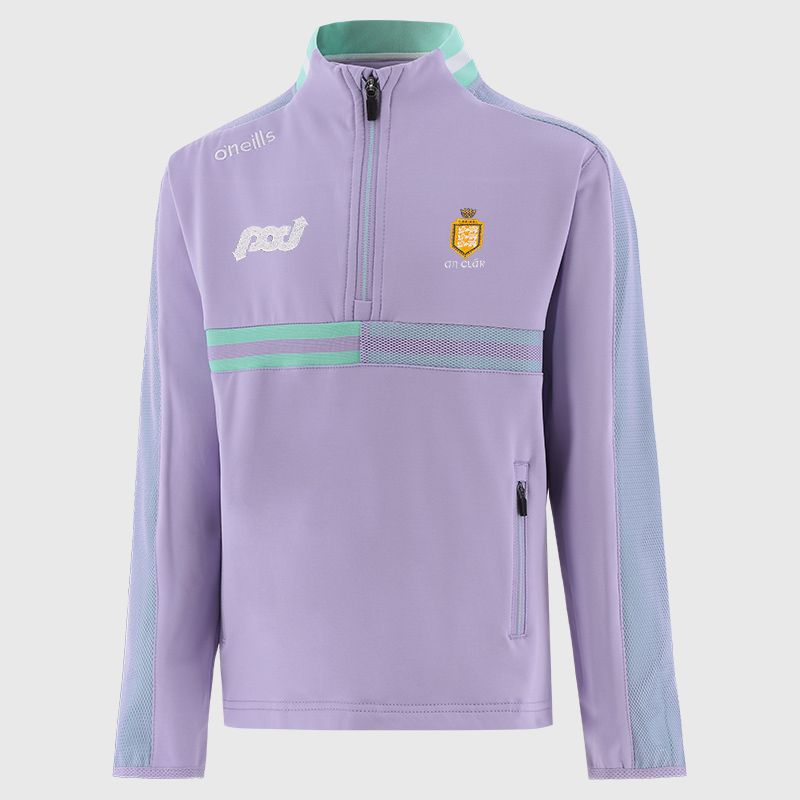 Purple Clare GAA Kids' Nepal Brushed Half Zip Top from O'Neills