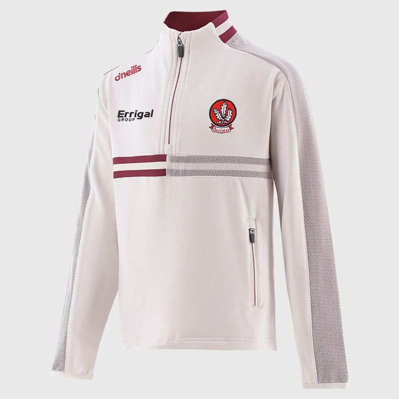 O’Neills Derry GAA Kids' Nepal Brushed Half Zip Beige.