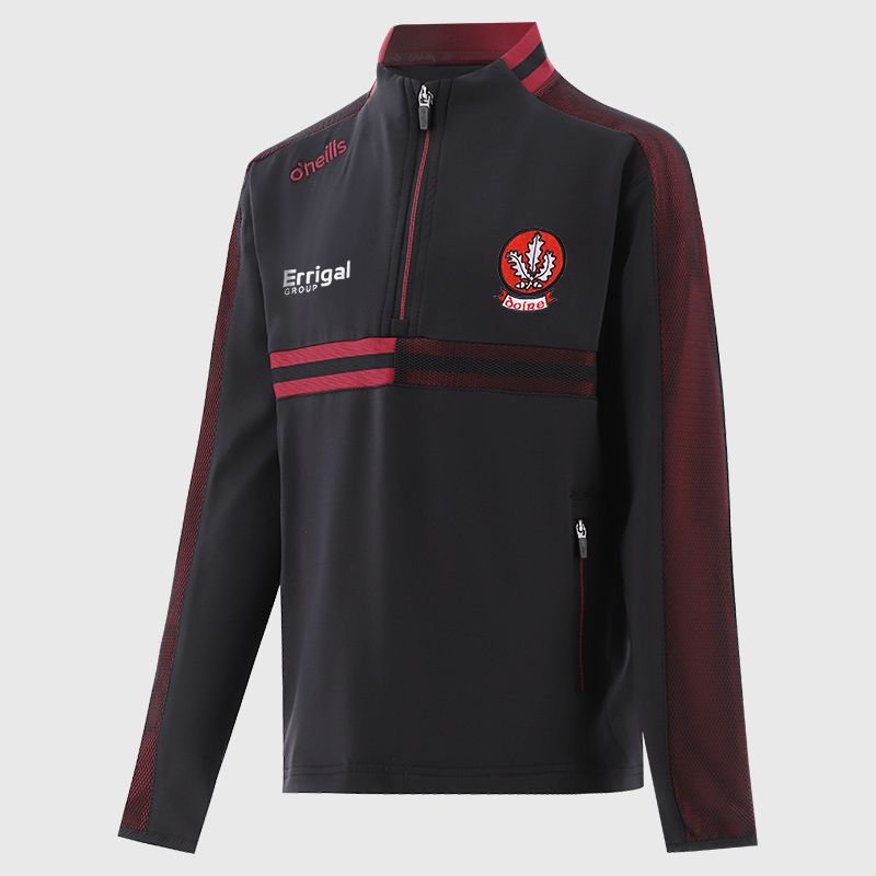 O’Neills Derry GAA Kids' Nepal Brushed Half Zip Black.