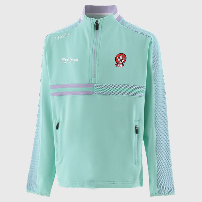 Green Derry GAA Kids' Nepal Brushed Half Zip Top from O'Neills