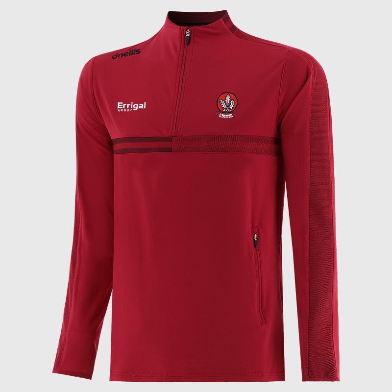 Red Derry GAA Men's Nepal Brushed Half Zip by O'Neills