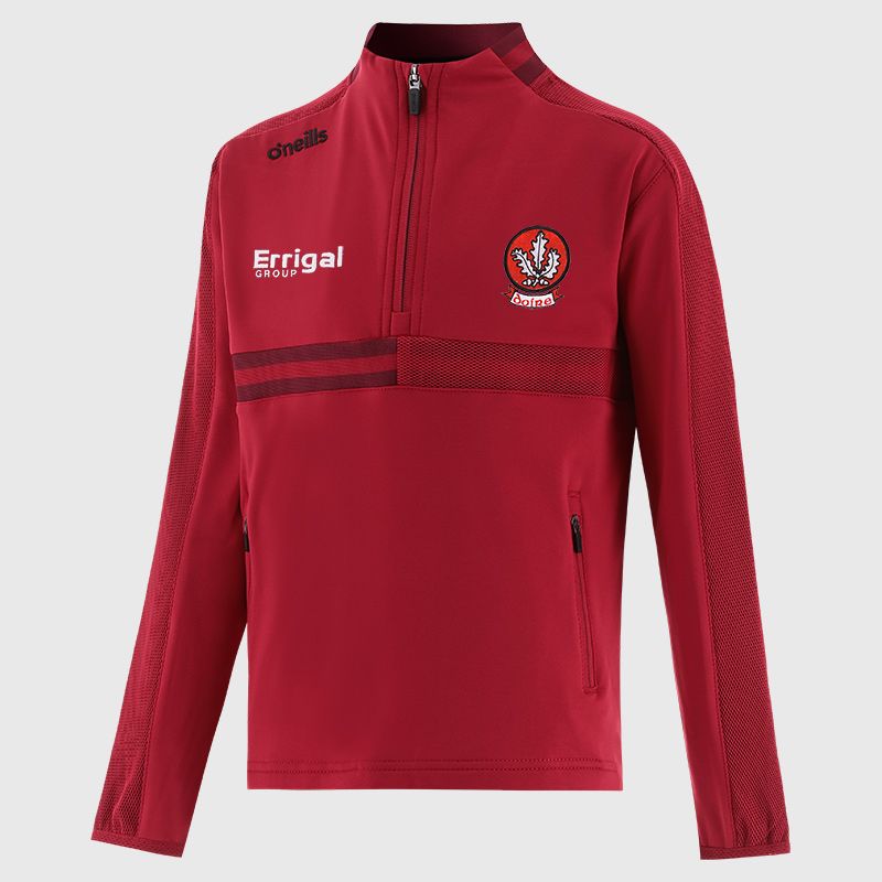 Red Derry GAA Kids' Nepal Brushed Half Zip by O'Neills