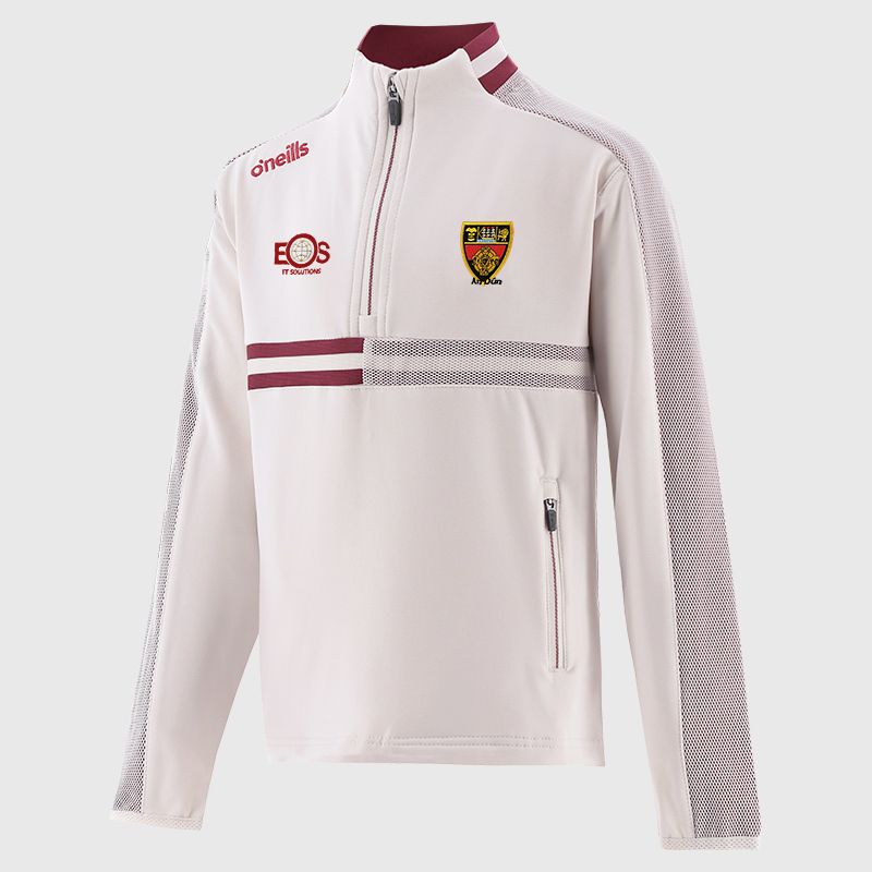 O’Neills Down GAA Kids' Nepal Brushed Half Zip Beige.