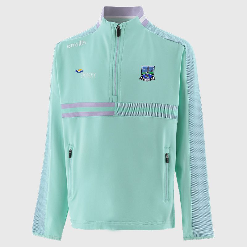 Green Fermanagh GAA Kids' Nepal Brushed Half Zip Top from O'Neills