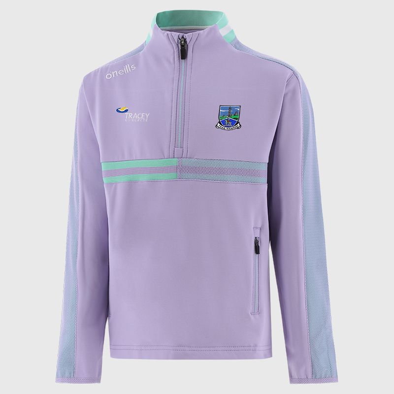 Purple Fermanagh GAA Kids' Nepal Brushed Half Zip Top from O'Neills