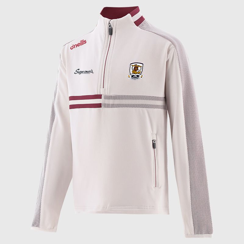 Beige Galway GAA Kids' Nepal Brushed Half Zip Top from O'Neills