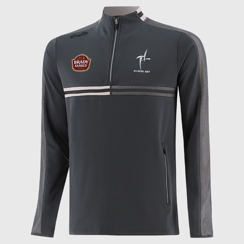 Dark Grey Kildare GAA Men's Nepal Brushed Half Zip Top by O'Neills