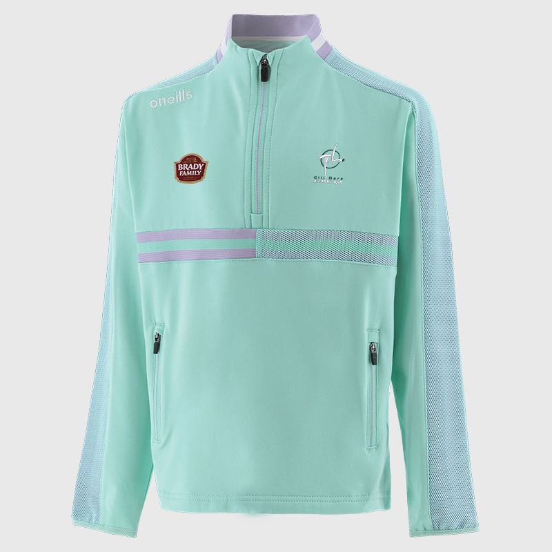 Green Kildare GAA Kids' Nepal Brushed Half Zip Top from O'Neills 