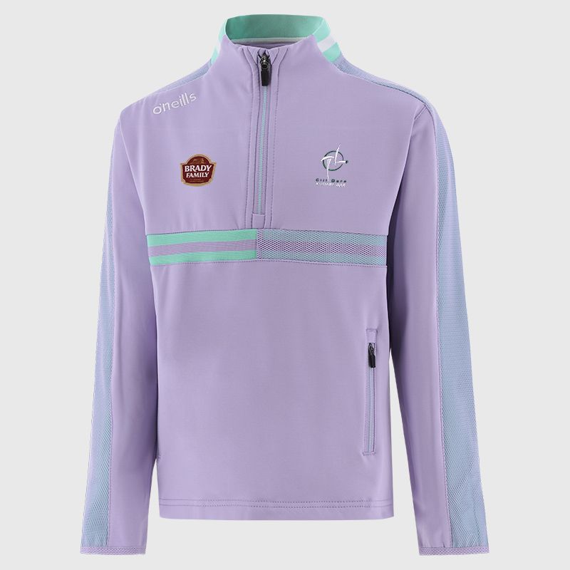 Purple Kildare GAA Kids' Nepal Brushed Half Zip Top from O'Neills