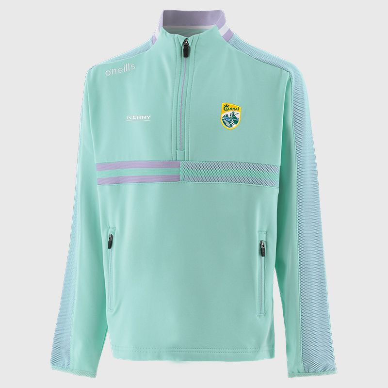 Green Kerry GAA Kids' Nepal Brushed Half Zip Top from O'Neills