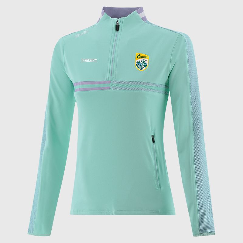 Green Kerry GAA Women's Nepal Brushed Half Zip Top from O'Neills