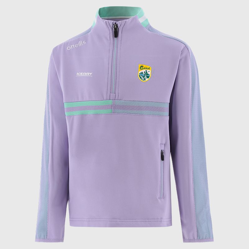 Purple Kerry GAA Kids' Nepal Brushed Half Zip Top from O'Neills 