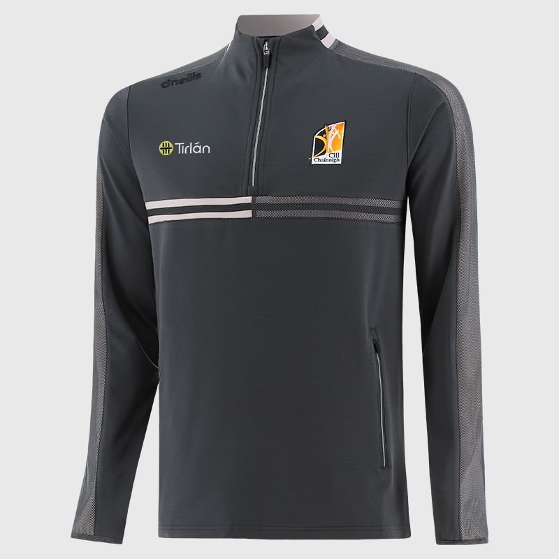 Dark Grey Kilkenny GAA Men's Nepal Brushed Half Zip Top by O'Neills