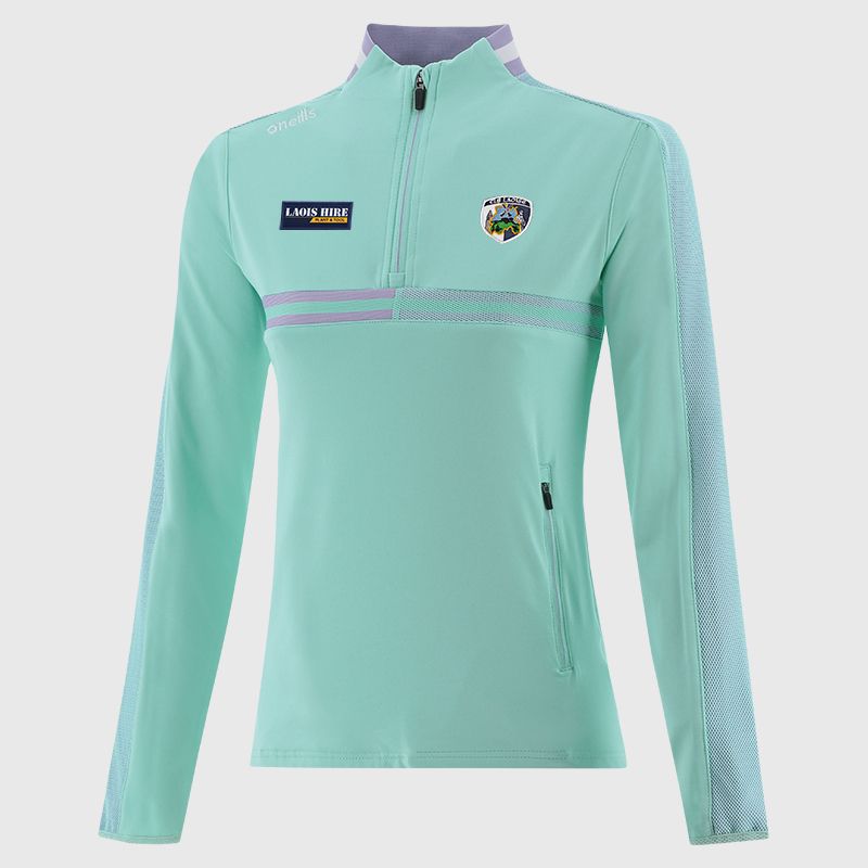 Green Laois GAA Women's Nepal Brushed Half Zip Top from O'Neills