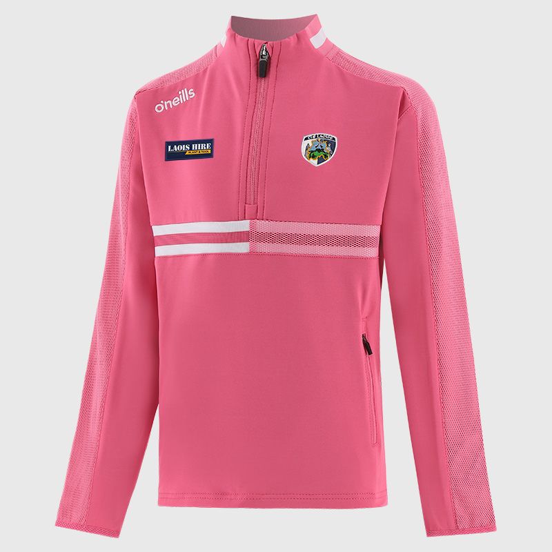 Pink Laois GAA Kids' Nepal Brushed Half Zip Top from O’Neills
