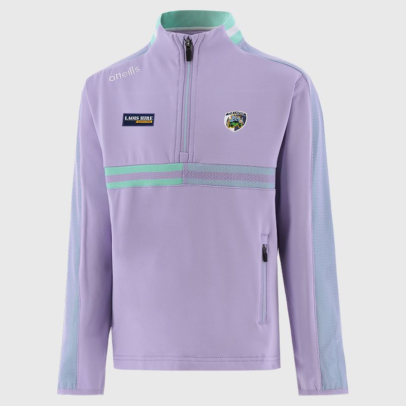 Purple Laois GAA Kids' Nepal Brushed Half Zip Top from O'Neills 