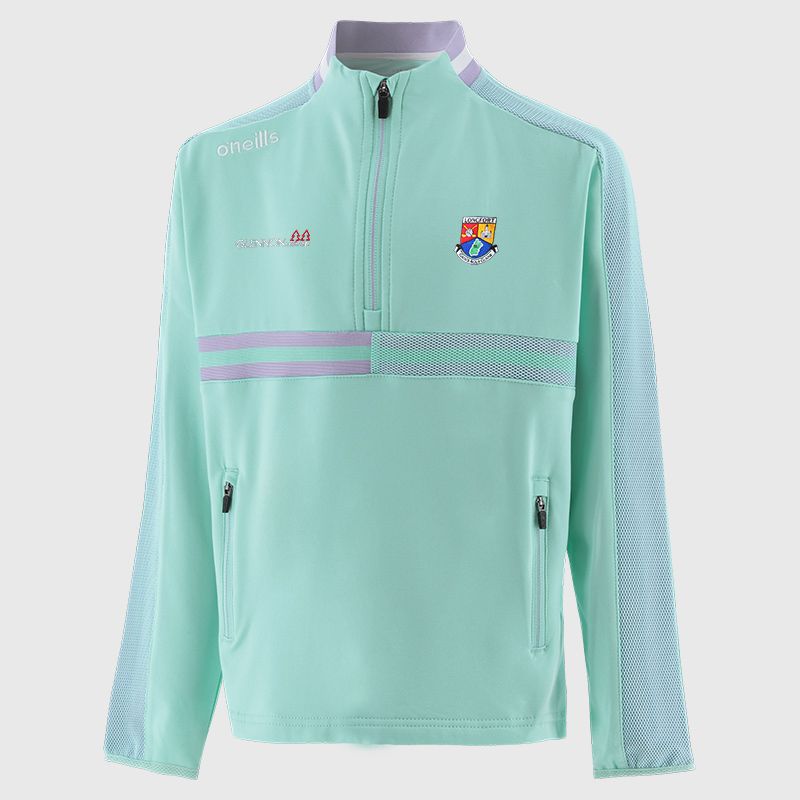 Green Longford GAA Kids' Nepal Brushed Half Zip Top from O'Neills
