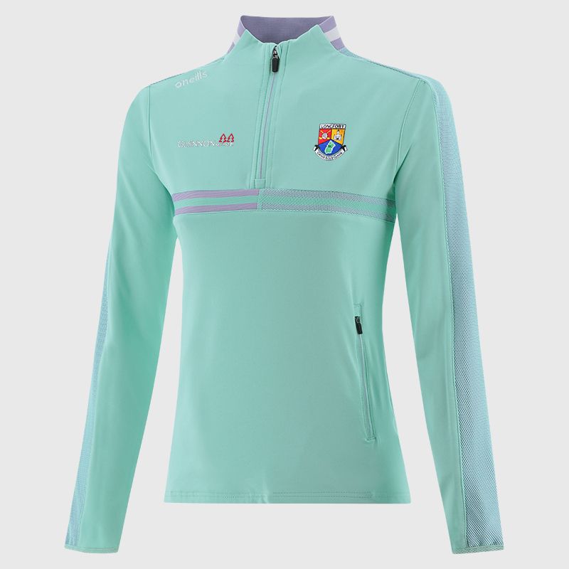 Green Longford GAA Women's Nepal Brushed Half Zip Top from O'Neills