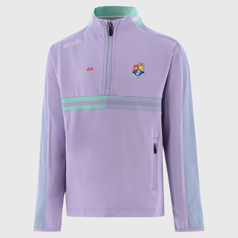 Purple Longford GAA Kids' Nepal Brushed Half Zip Top from O'Neills