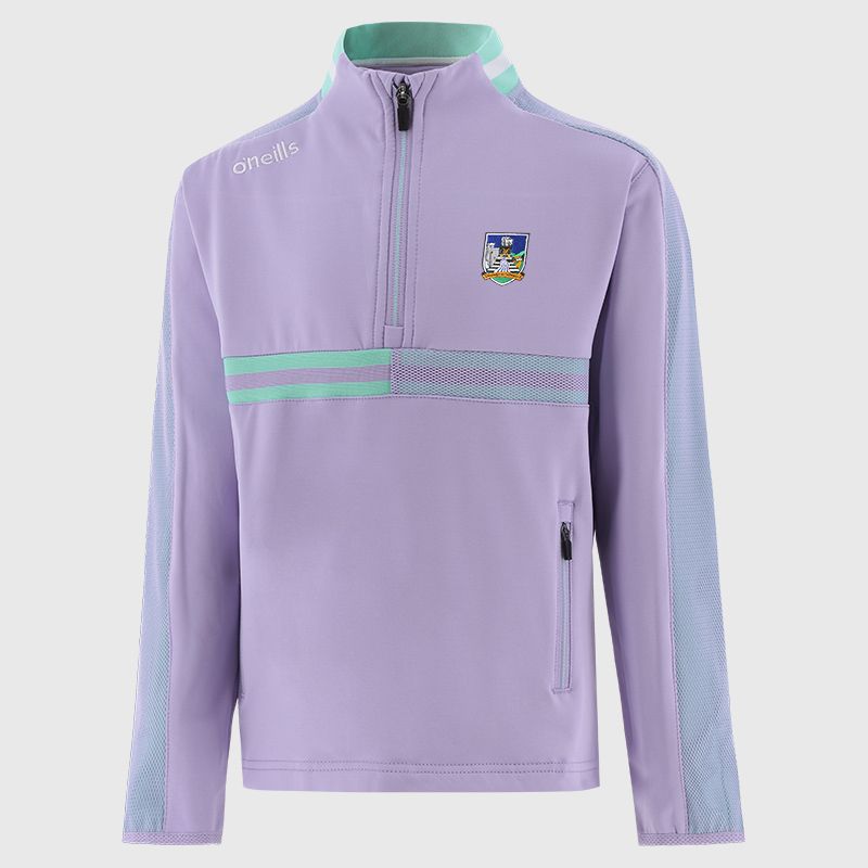 Purple Limerick GAA Kids' Nepal Brushed Half Zip Top from O'Neills