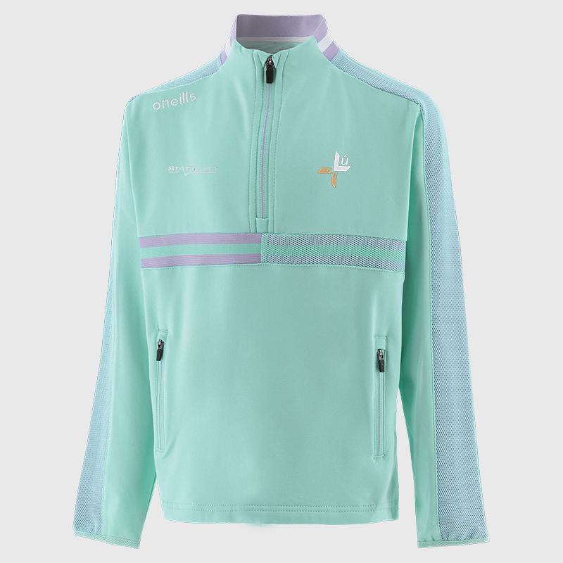 Green Louth GAA Kids' Nepal Brushed Half Zip Top from O'Neills