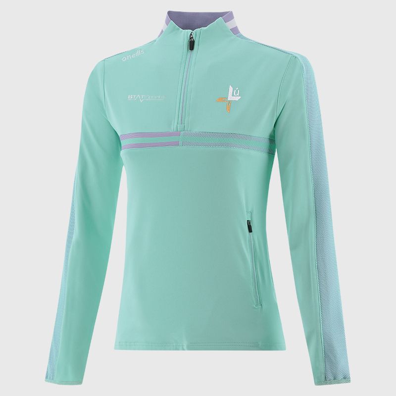 Green Louth GAA Women's Nepal Brushed Half Zip Top from O'Neills