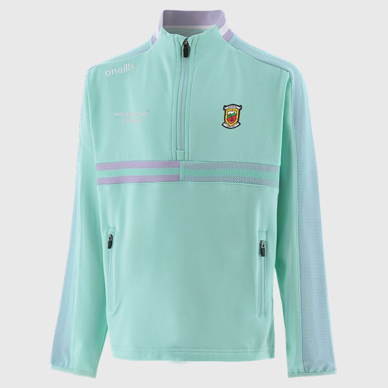 Green Mayo GAA Kids' Nepal Brushed Half Zip Top from O'Neills
