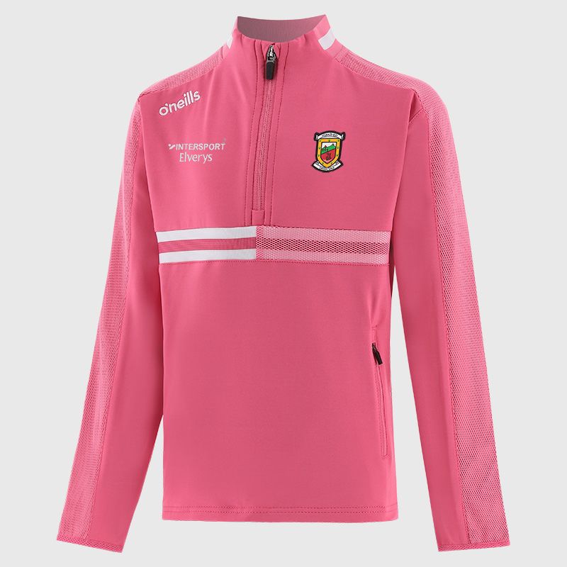 Pink Mayo GAA Kids' Nepal Brushed Half Zip Top from O’Neills 