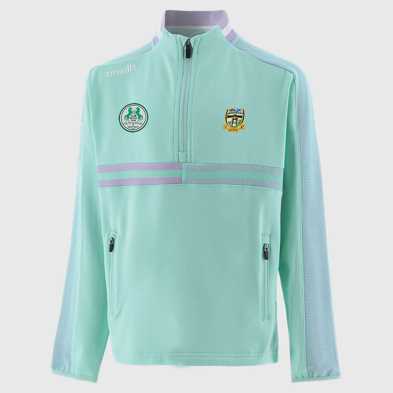 Green Meath GAA Kids' Nepal Brushed Half Zip Top from O'Neills