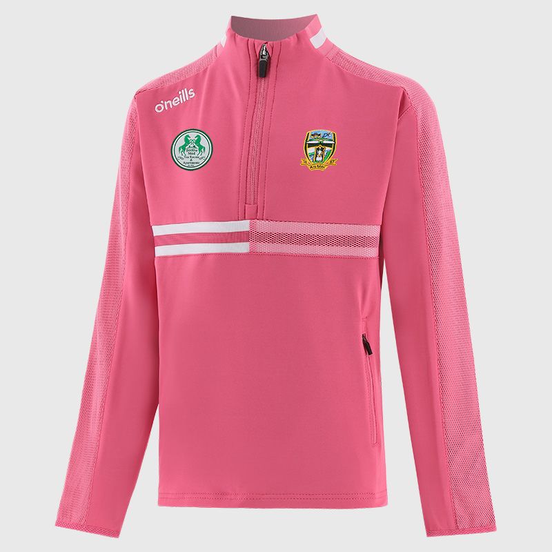 Pink Meath GAA Kids' Nepal Brushed Half Zip Top from O’Neills