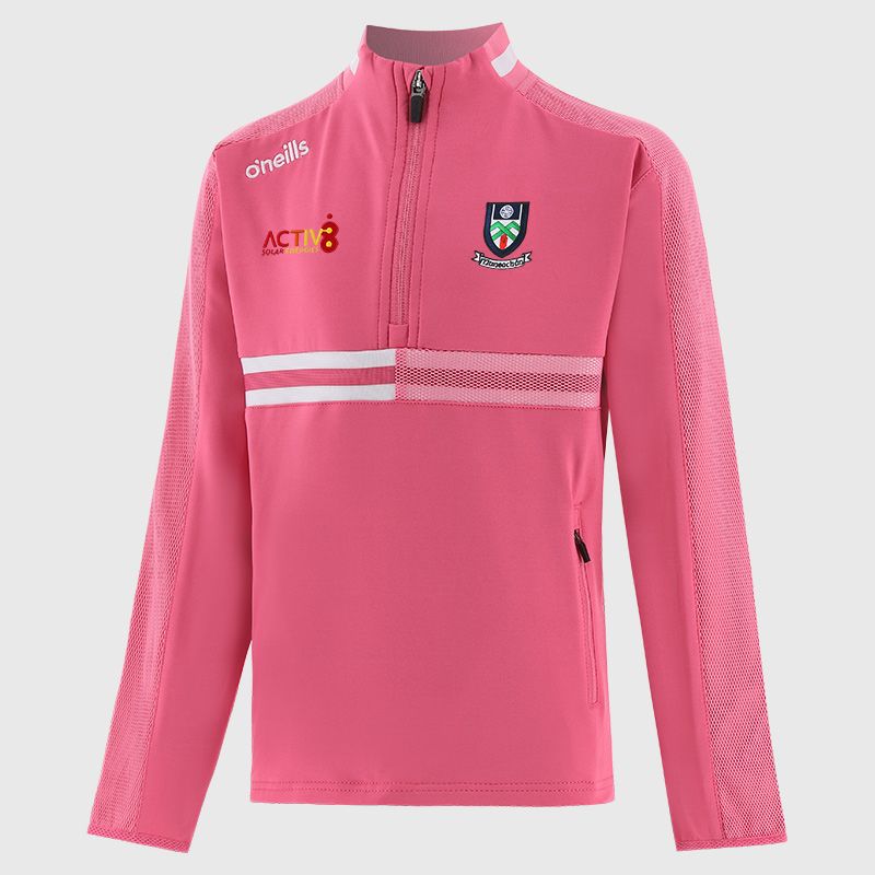 Pink Monaghan GAA Kids' Nepal Brushed Half Zip Top from O’Neills
