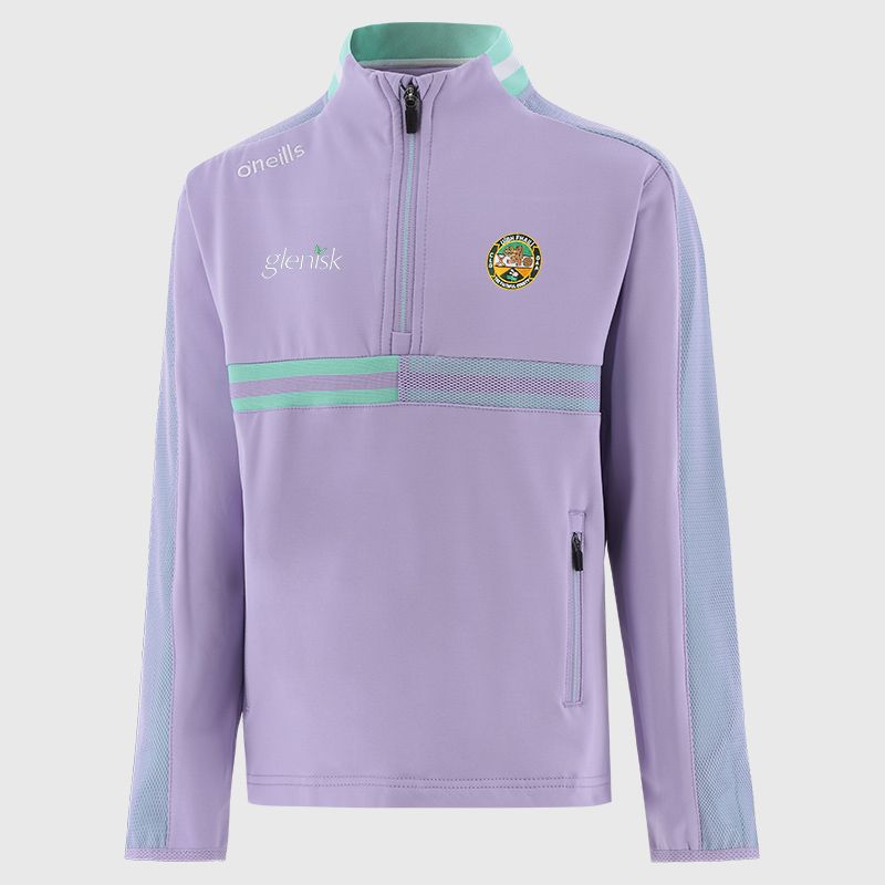 Purple Offaly GAA Kids' Nepal Brushed Half Zip Top from O'Neills