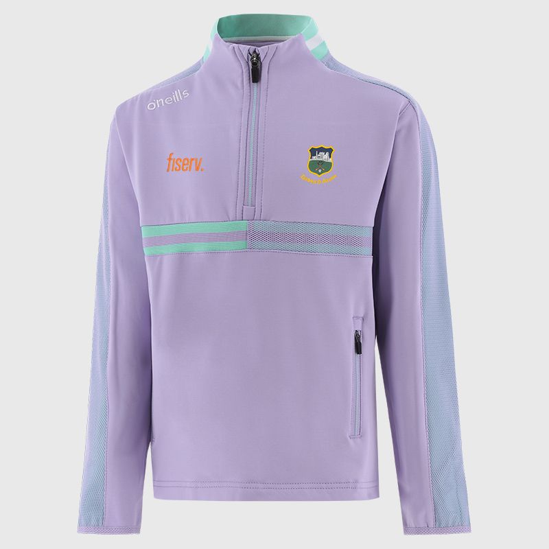 Purple Tipperary GAA Kids' Nepal Brushed Half Zip Top from O'Neills