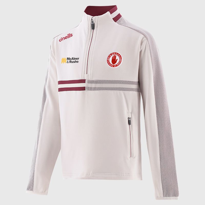O’Neills Tyrone GAA Kids' Nepal Brushed Half Zip Beige.