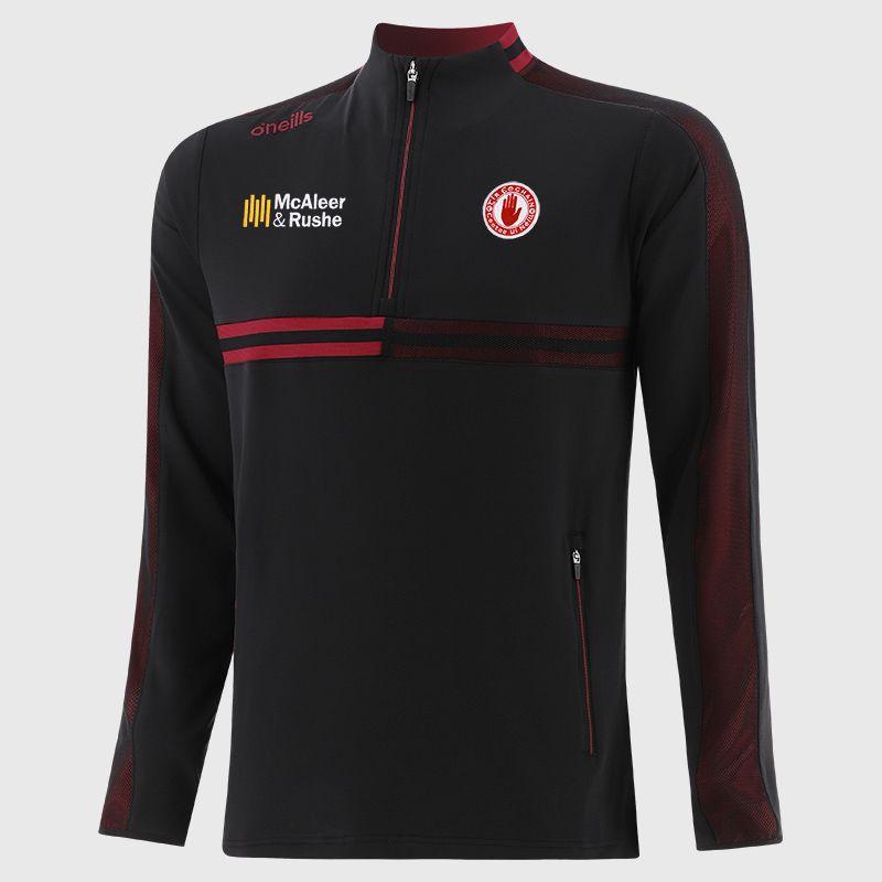 O’Neills Tyrone GAA Men's Nepal Brushed Half Zip Black.