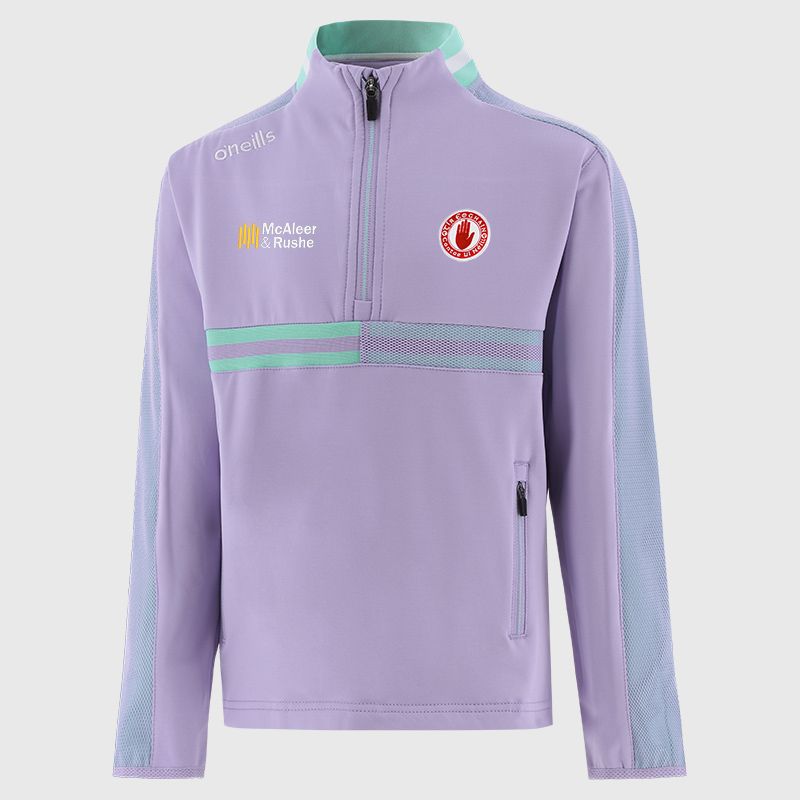 Purple Tyrone GAA Kids' Nepal Brushed Half Zip Top from O'Neills
