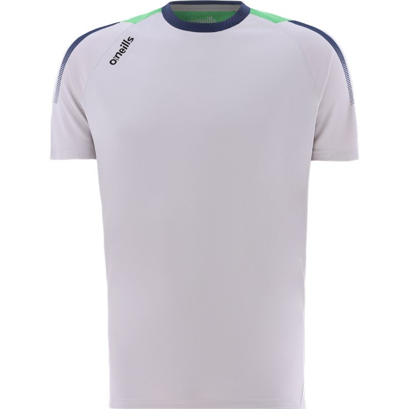Sliver Kids’ Nevada t-shirt with stripe detail on the sleeves by O’Neills. 